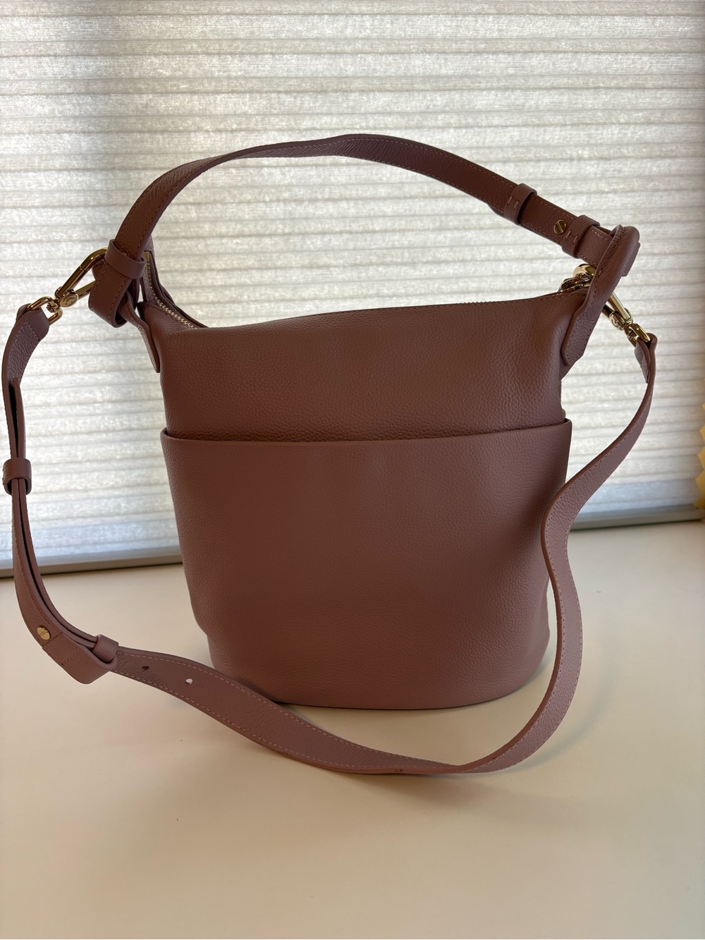 Cole Hann Blush Pink Pebbled Leather Shoulder Bag NWOT - Picture 3 of 9